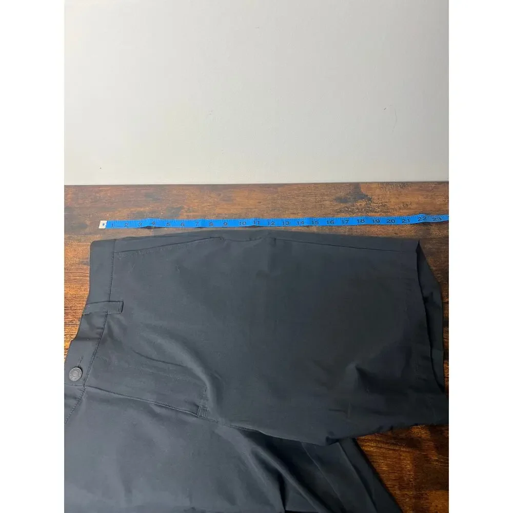 Banana Republic Black Comfort Flat Front Performance Shorts Mens 38 Golf Stretch